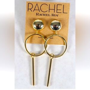 Rachel Roy Gold Tone Post Earrings NWT